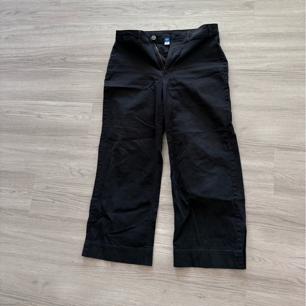 Black Straight-Leg Pants